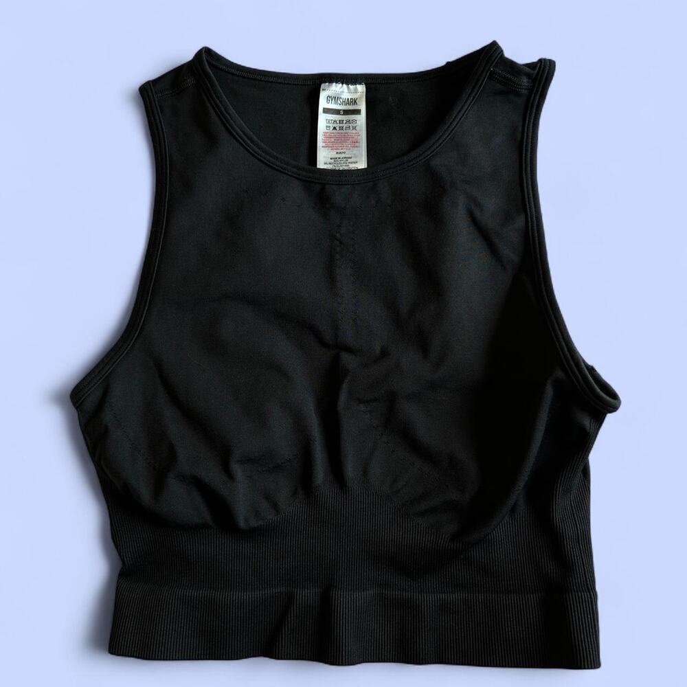 Gymshark black cutout crop tank